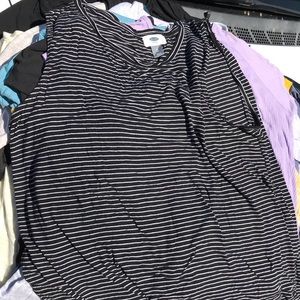 Stripe tank with slit open back